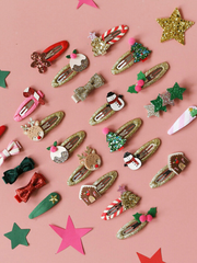 Rockahula Jolly Christmas Mini Bow Clips