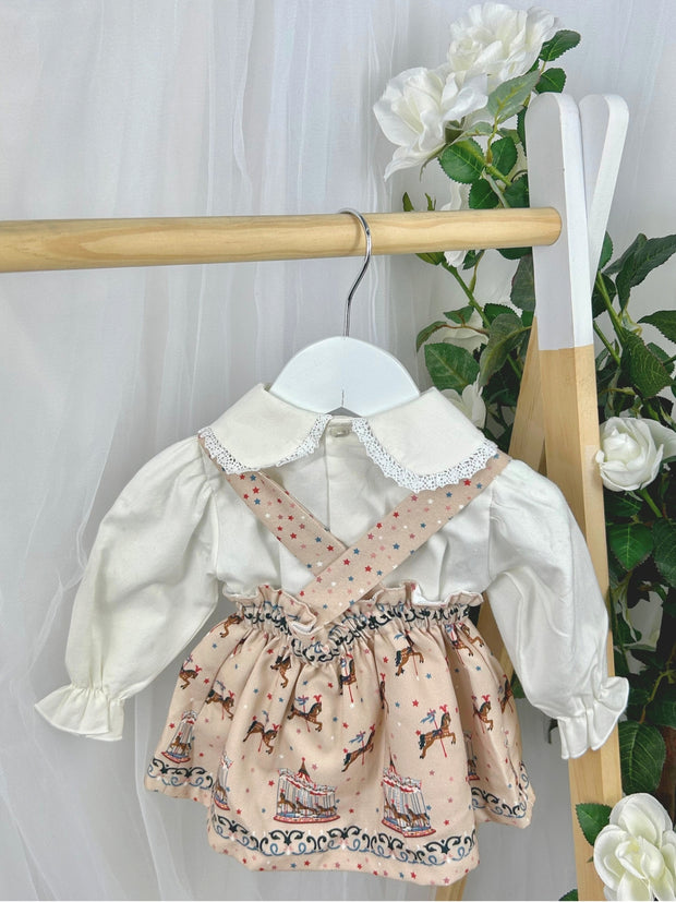 Pex Girls 'Carousel' Pinafore Dress & Bloomers (0M-2Y)