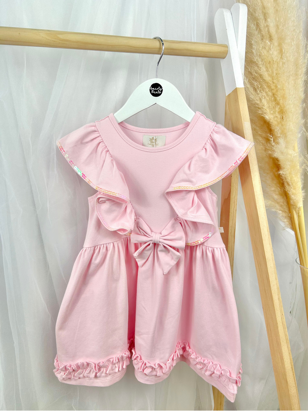 Caramelo Girls Pink Ruffle Dress