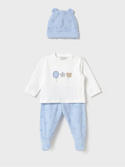 Mayoral Baby Boy Blue and White Outfit Set