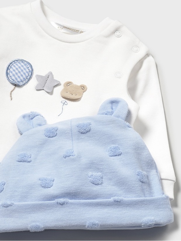 Mayoral Baby Boy Blue and White Outfit Set