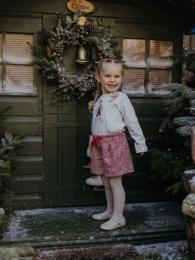 Mayoral Junior Girl Red Tweed Shorts (3Y-8Y)