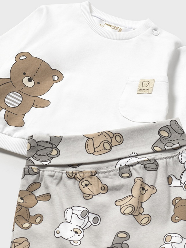 Mayoral Baby Boy Teddy Bear Outfit Set - 2 Colours