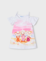 Mayoral Junior Girl White Beach Dress