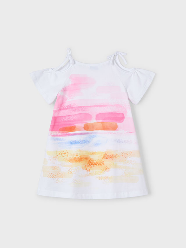 Mayoral Junior Girl White Beach Dress