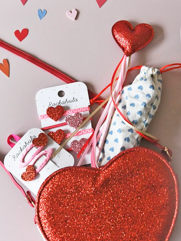 Rockahula Love Heart Glitter Clips