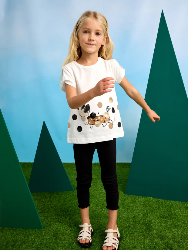 Mayoral Junior Girl Dotty Dog Legging Set - 2 Colours