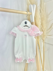 Mintini Baby Girl Bow Romper