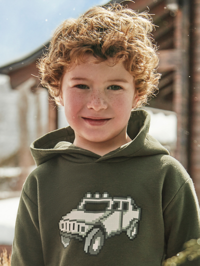 Mayoral Junior Boy Green Graphic Hoodie - 2 Colours