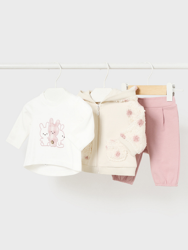 Mayoral Baby Girl 3 Piece Fleeced Tracksuit