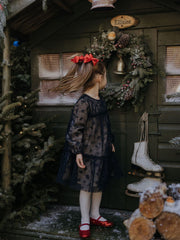 Mayoral Junior Girl Navy Tulle Floral Dress (3Y-8Y)