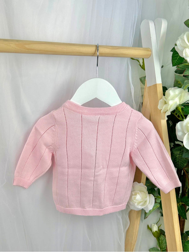 Name It Baby Girl Organic Cotton Rosebud Cardigan - 2 Colours