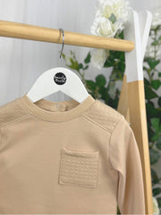 Mintini Boys Beige Jumper & Joggers Set (12M-5Y)