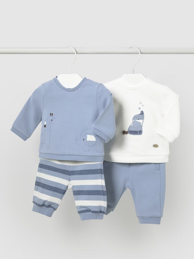 Mayoral Baby Boy Elephant 2-Pack Outfit Set - 2 Colours