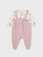 Mayoral Baby Girl Pink Dungaree Babygrow