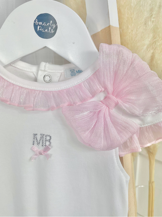 Mintini Baby Girl Bow Romper