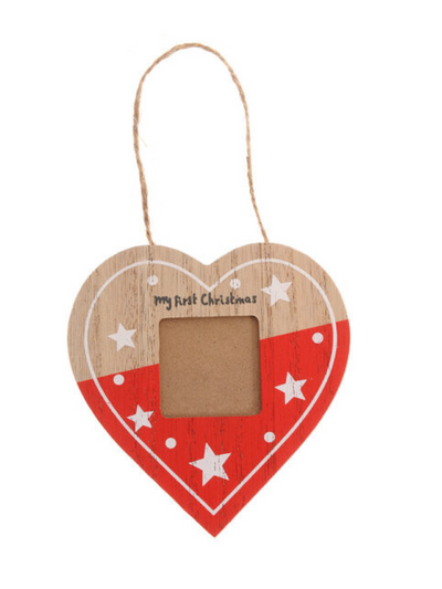 'My First Christmas' Red Heart Decoration