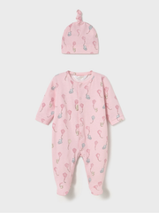 Mayoral Baby Girl Pink Kite Babygrow & Hat