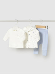 Mayoral Baby Girl Blue 3 Piece Outfit Set (1M-12M)