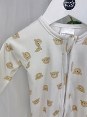 Pex Unisex Teddy Zip Babygrow (0M - 9M)