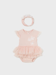 Mayoral Baby Girl Butterfly Romper & Headband - 2 Colours