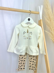 Girls Neutral 3 Piece Outfit Set