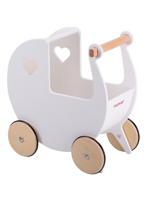 Moover Wooden Dolls Pram - White