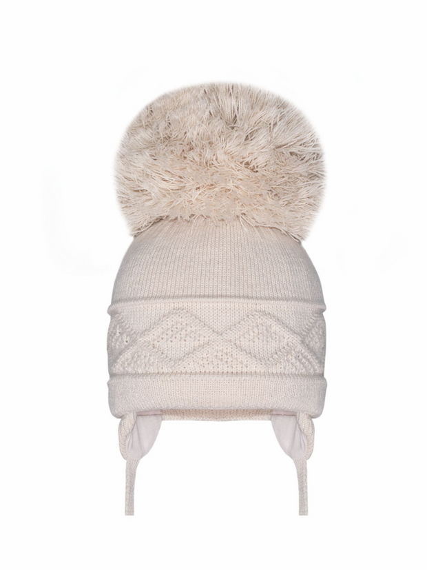 Super Pom Cable Knit Hat - 3 Colours