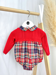 Baby Girl ‘Robin' Red Tartan Romper