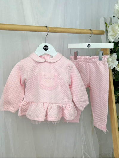 Tutto Piccolo Toddler Girl Pink Padded Jumper & Legging Set (12M-4Y)