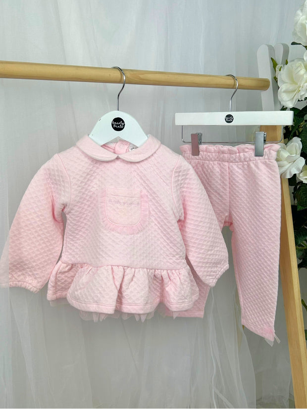 Tutto Piccolo Toddler Girl Pink Padded Jumper & Legging Set (12M-4Y)