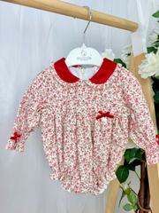 Deolinda Girls 'Sarah' Red Romper (3M-24M)