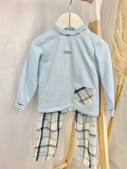 Mintini Toddler Boy Sweatshirt & Check Trouser Set