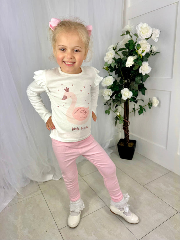 Girls 'Little Beauty' 3 Piece Gilet Outfit Set (12M-5Y)