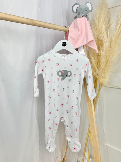 Elephant Babygrow & Comforter Gift Set