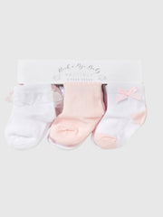 Baby Girl 6 Pack Pink Socks (0M-12M)