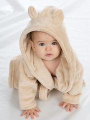 Unisex Beige Baby Dressing Gown