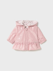 Mayoral Baby Girl Reversible Polka Dot Windbreaker - Rose