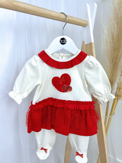 Mintini Red & Ivory Babygrow