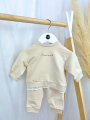 iDo Baby Girl Beige Amore Tracksuit