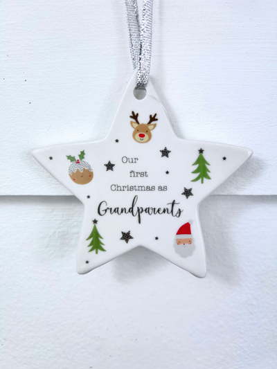 Our First Christmas as Grandparents Hanging Star