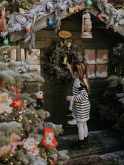 Mayoral Junior Girl Striped Dress With Bows (3Y-8Y)