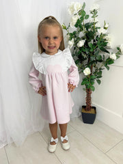 Deolinda Girls Pink Heart Dress (3M-4Y)