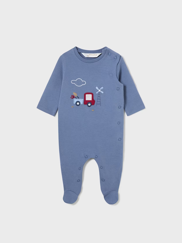 Mayoral Baby Boy Blue Farm Babygrows - 2 Pack