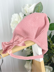 Baby Girls Pink Knitted Coat & Hat Set (3M - 3Y)