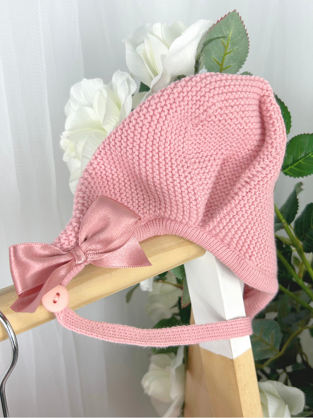 Baby Girls Pink Knitted Coat & Hat Set (3M - 3Y)