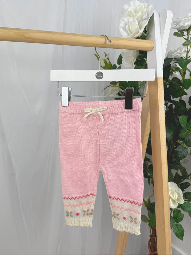 Baby Pink Knitted Outfit Set (0M-12M)