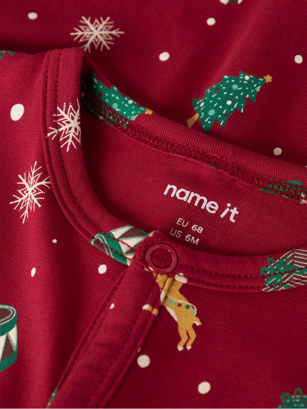 Name It Baby Red Christmas Babygrow (0M-18M)