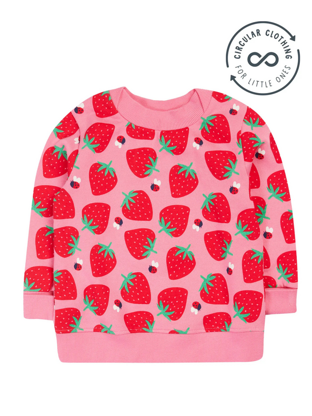 Frugi Organic Cotton Easy On Jumper 'Strawberry Pals'