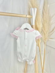 Mintini Baby Girl Bow Romper